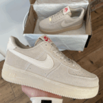 Nike Air Force Low Beige zamšādas tekstila čības
