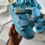 Капці Dior Slippers “Premium Blue” зі шкіри