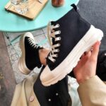 Кеди No Brand Black/White — легкі текстильні для щоденного носіння