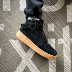 Кеди Nike Air Force 1 High Fur Black — замшево-хутряні високі кроси