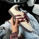 Кеди Samba OG Wonder White Maroon замшево-шкіряні для стилю