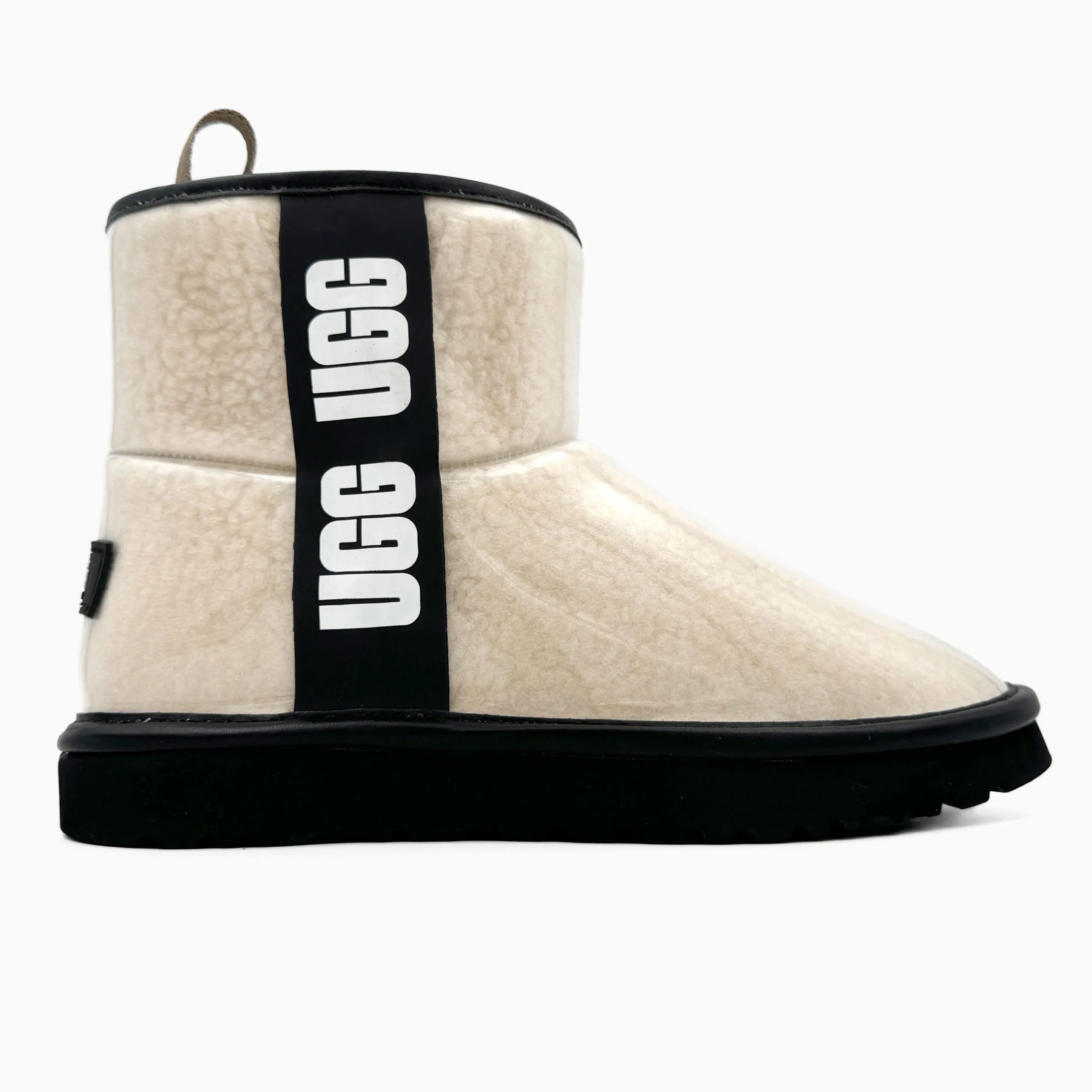 07540bd6-e0de-4c52-8505-5dff59856845 Сапоги UGG Classic Clear Mini Natural/Black — стильні хутряні міні - Зображення 1