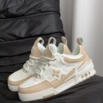 Кросівки Louis Vuitton LV Trainer White/Beige — стильні шкіряні кросівки