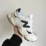 Tennarit 9060 Valkoinen / musta-tyylikkäät nahkakengät jokapäiväiseen käyttöön