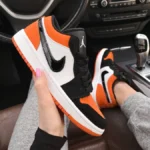 Baskets 1 Retro Low en cuir véritable et daim