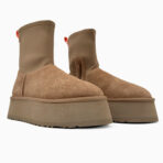 Ugg Classic Dipper Chestnut — замшеві жіночі уггі з хутром — изображение 2