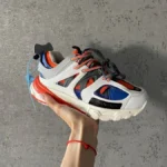 Кросівки Balenciaga Track Orange/Blue — шкіряні та текстильні кросівки