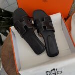 Капці Hermes Oran Black — чорні гумові чоловічі та жіночі
