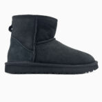 Ugg Classic Mini Black — жіночі замшеві уггі з хутром