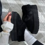 Черевики UGG Tazzlita Black — замшево-овчинні жіночі зимові черевики