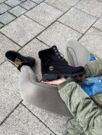 Zābaki Timberland x Off-White Black - Vīriešu velūra stilīgs - Image 2