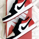 Кеди Air Jordan 1 Low Red — шкіряні червоні преміум кросівки