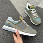 Sneakers New Balance 574 Stone Island pelle scamosciata-stile e comfort premium