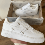 Kojinės Nike AF1 LX Chrome Swooshees White-odiniai stilingi sportbačiai