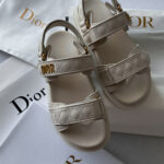 Sandály Dior Premium Beige-kožené dámské letní sandály