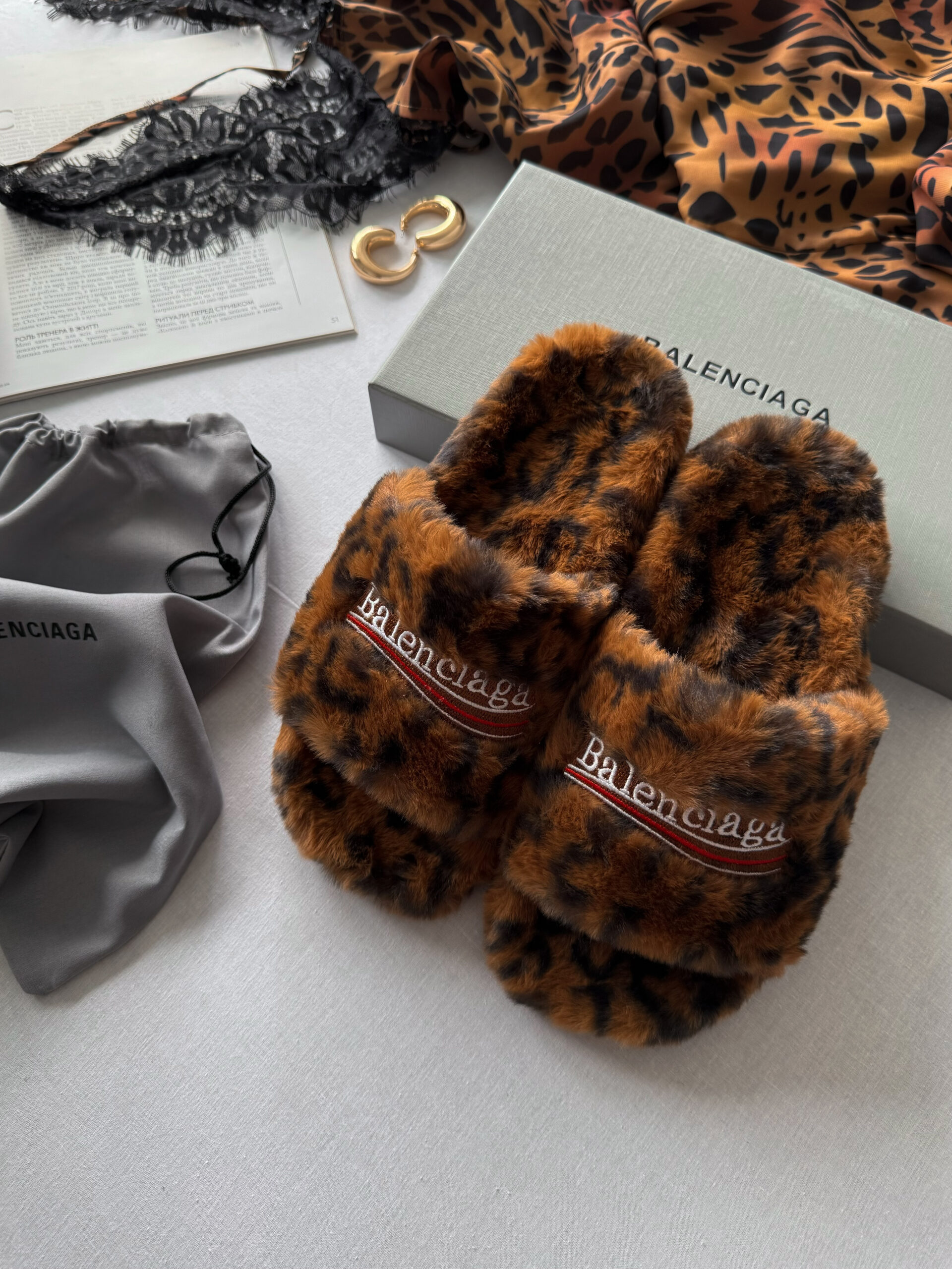 2865b796-acd5-403c-905a-8cdd51cdf683 Blcg Slippers Leopard sandals - women's fur home slippers - Image 1