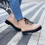 Чоботи Jadon Yellow Fur шкіряні з яскравим хутром для стилю