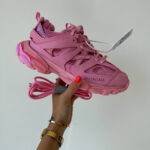 Track Pink nahast ja tekstiilist tossud stiilse väljanägemise jaoks