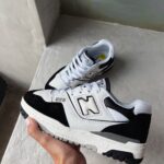 New Balance 550 white Grey leather/suede sneakers-classic style