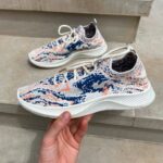 Кросівки No Brand Beige/Blue — легкі текстильні кросівки для щоденного носіння