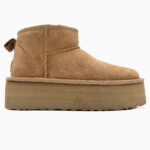 Черевики Ugg Classic Ultra Mini Platform XL Chestnut — замшеві з хутром