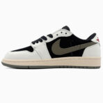 Nike Air jordan 1 Low x Travis Scott Olive čības-stilīgas ādas un zamšādas - Image 2