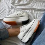 Кеди Run Low White – білі текстильні кеди з екошкірою