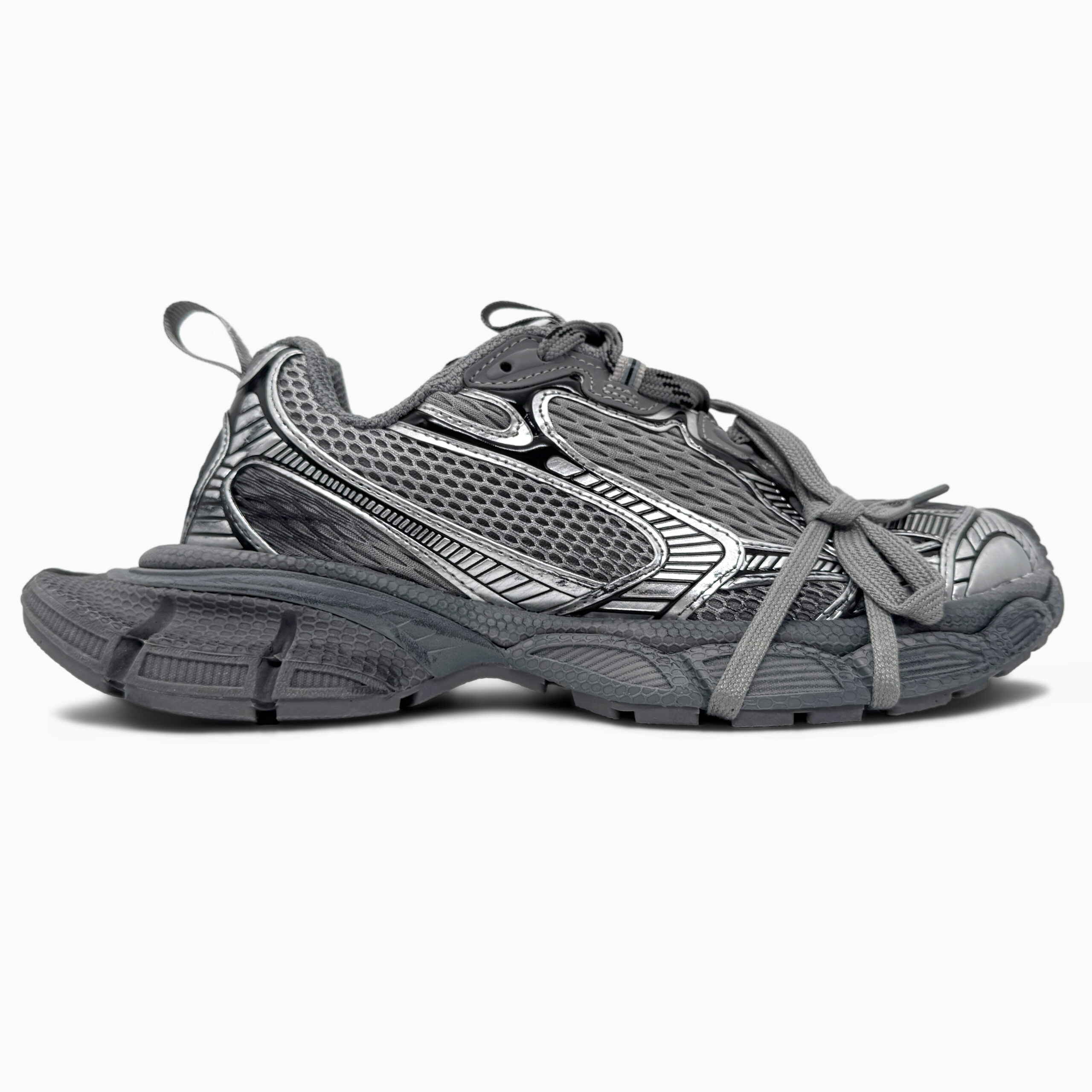 3a4a3e80-4ebf-466f-a6e6-506e29ec464a Balenciaga 3XL Extreme Lace Grey sneakers — leather and textile grey - Image 1