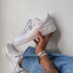 Nike Air Force 1 Matala klassinen valkoinen lenkkarit-nahka, tyylikäs, markdown