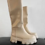 Чоботи Gia Boots Cream з натуральної шкіри з утеплювачем