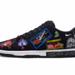 Кеди Nike SB Dunk Low Pro QS Neckface замша/текстиль чорні