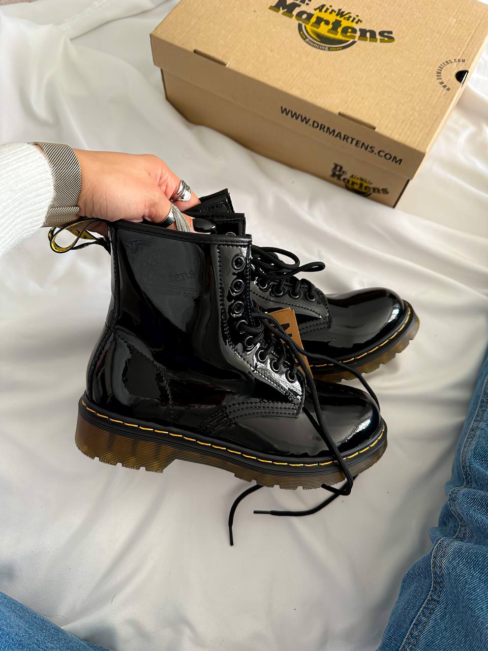 465bdb25-606d-4623-8020-26c91355103c Dr. Boots Martens 1460 Patent Black-patent leather boots - Image 1
