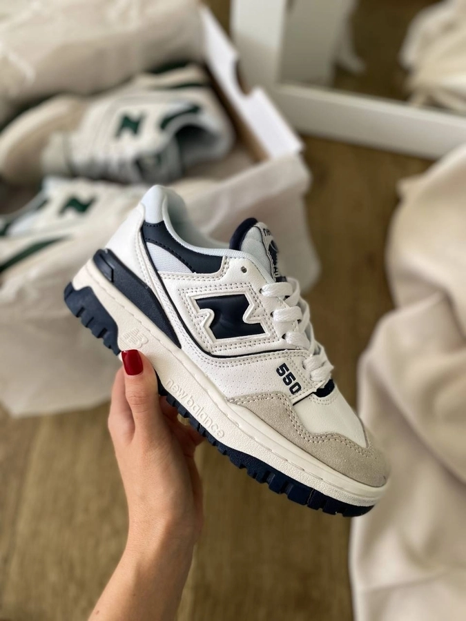 4b445e02-32ff-4a6e-9a6b-50edbd3a92b1 Кеди New Balance 550 White Black шкіряні — класичний стиль і комфорт - obrazek 1