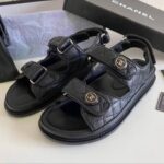 Chanel Black Leather LUX sandaalid-naiste nahast stiilsed sandaalid