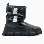 Черевики Ugg Classic Brellah Mini Boot Black з хутра