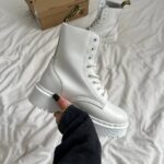 Чоботи Dr. Martens Jadon White — білі високі черевики без хутра