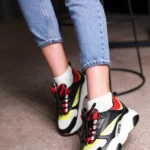 Homme mustat nahka - / tekstiililenkkarit tyyliä ja mukavuutta varten