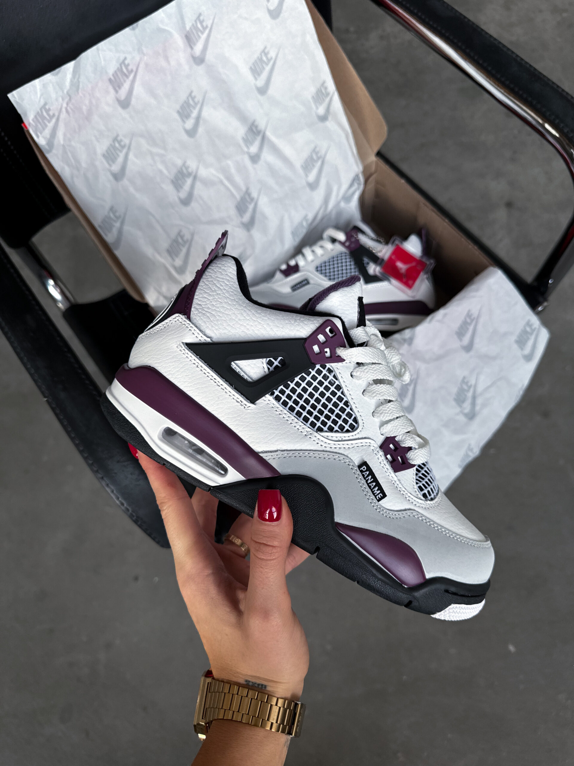 4d01ab84-83d6-4dae-a777-7cd0944db2bb Ādas un kažokādas kedas Air Jordan 4 Retro White Purple - Image 1