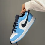 Кеди Air Jordan Retro 1 Low University Blue — шкіряні стильні кросівки