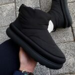 Ugg Maxi Clog Hight Black — жіночі утеплені текстильні клогі