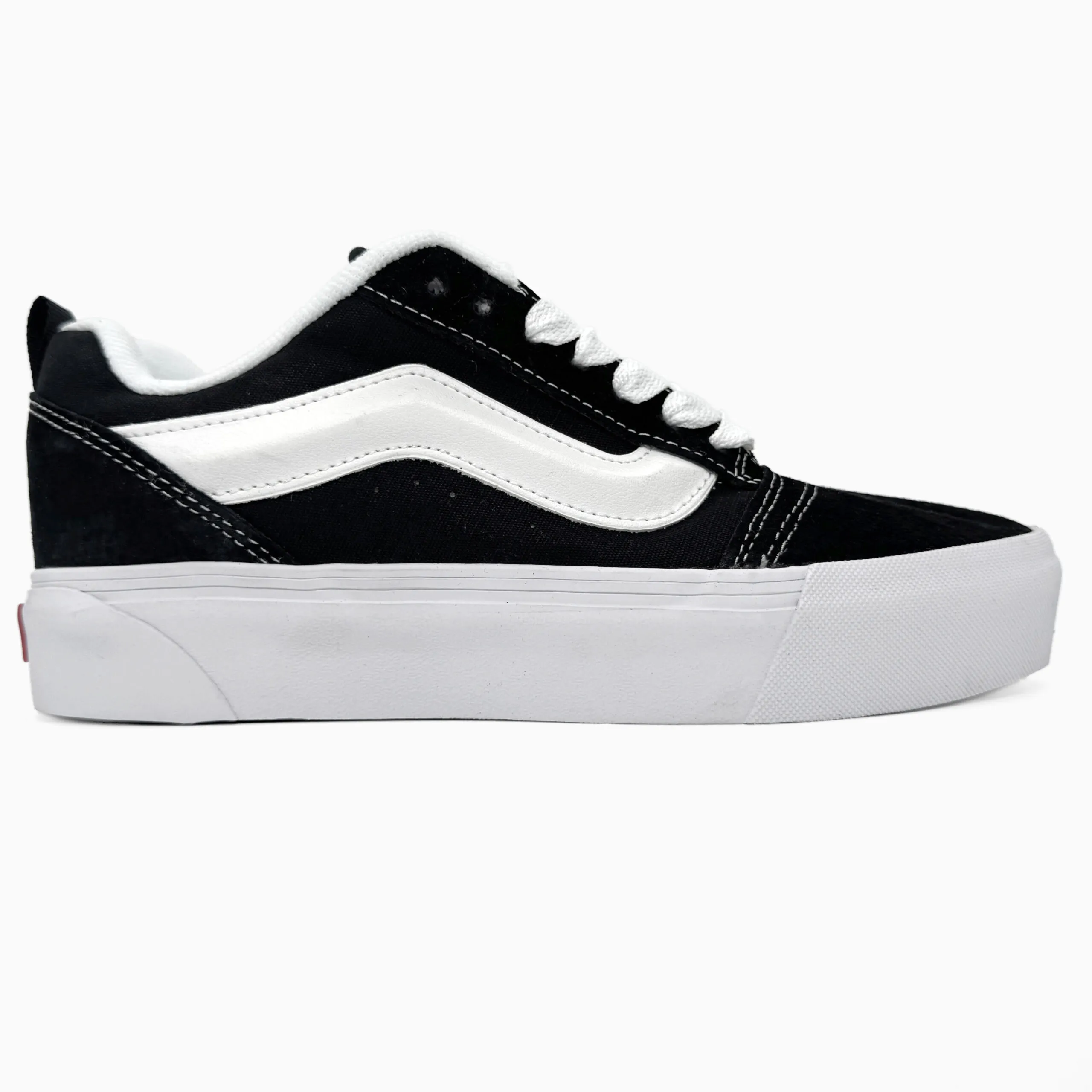 Tossud Vans Knu Skool Platform Must / valge-seemisnahast tekstiilplatvormid - Image 1