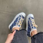 "Dior logo Azure" - stilingi "Dior" prekės ženklo tekstilės sportbačiai