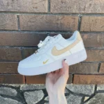 Кеди Air Force 1 White/Yellow — шкіряні стильні кроси