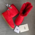 UGG Bailey Bow Red замшеві з хутром стильні та теплі