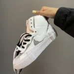 Кеди NIKE BLAZER x SACAI White/Black — шкіряні стильні кросівки