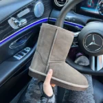 UGG Baley Beige замшеві з хутром бежеві комфортні та стильні