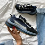 Baskets Wapor Blue No Brand - baskets Textiles légères en cuir écologique