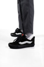 Vans Knu Skool Black sneakers — black suede and textile sneakers - Image 2