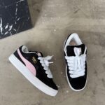 Scarpe da ginnastica Puma Suede XL Black Pink White suede - stile e comfort ogni giorno