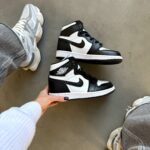 Baskets Air Jordan noir / blanc-baskets en cuir pour hommes